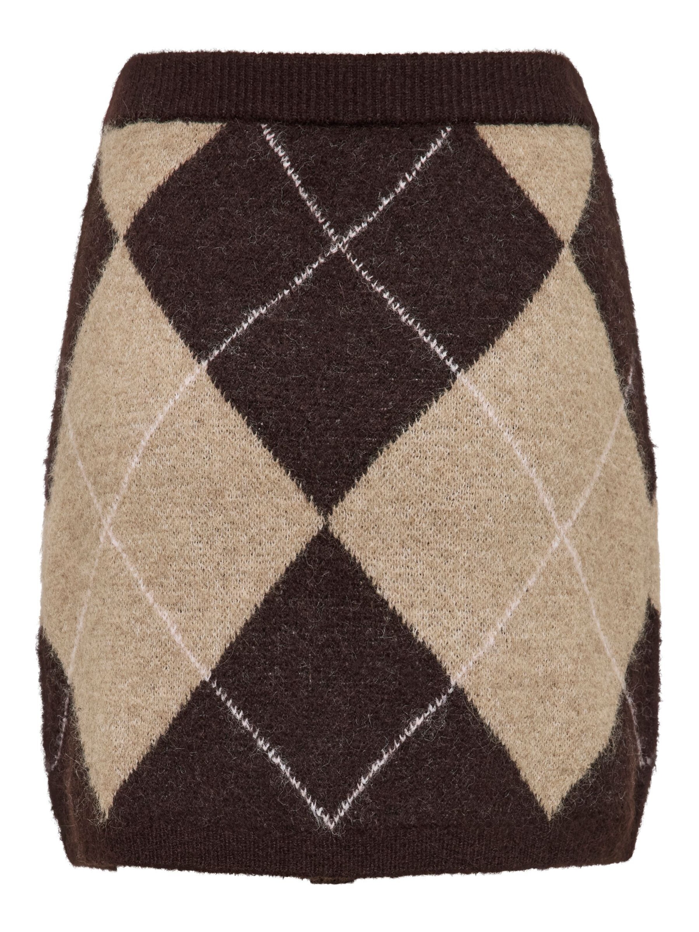 Vero Moda Maternity Falda 'VMMDarla' en 38 en arena / chocolate / blanco, Vista del producto
