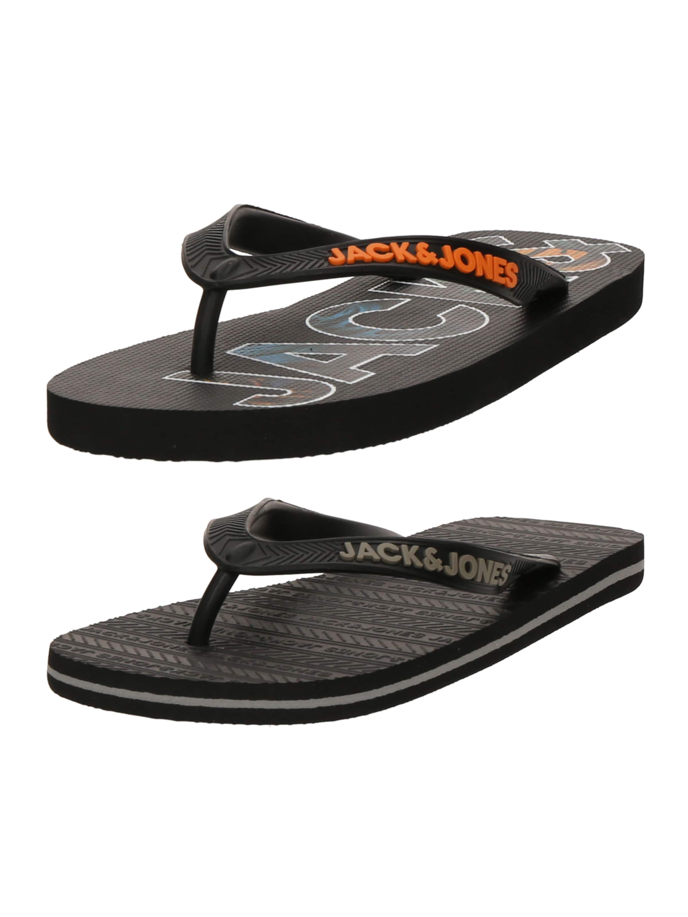 Tongs JACK & JONES en gris : devant