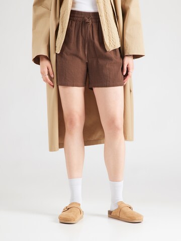 ONLY Loose fit Pants 'ONLTIZANA' in Brown: front
