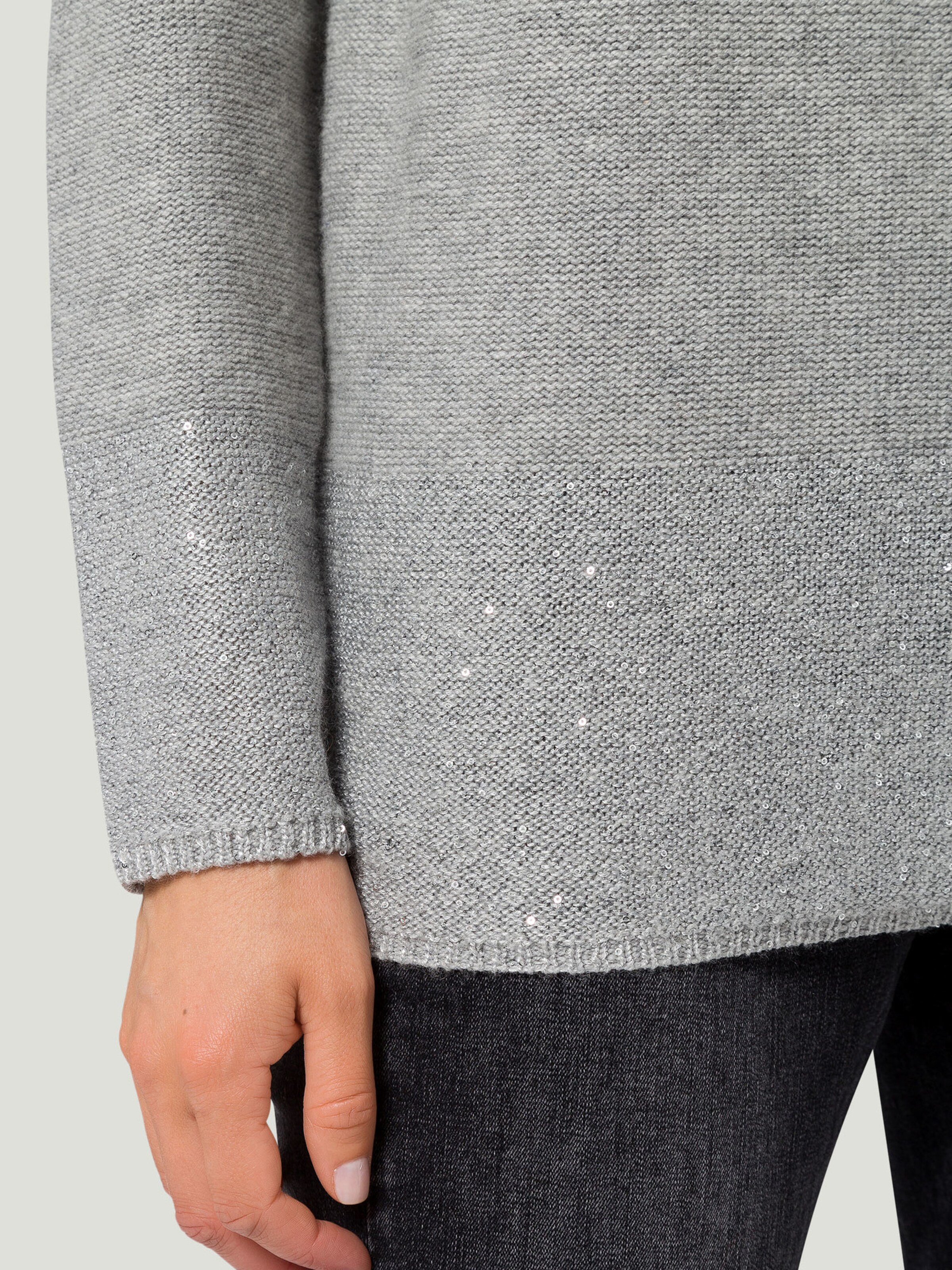 Frauen Pullover & Strick zero Pullover mit Pailetten in Stone - XF67729 Frauen Pullover & Strick zero Pullover mit Pailetten in Stone - XF67729