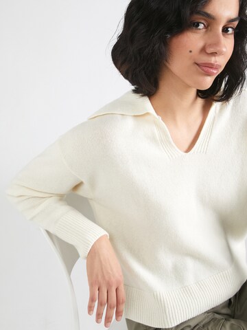 UNITED COLORS OF BENETTON Pullover in Weiß