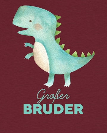 T-Shirt 'Dinosaurier 03 Großer Bruder' watabout.kids en rouge