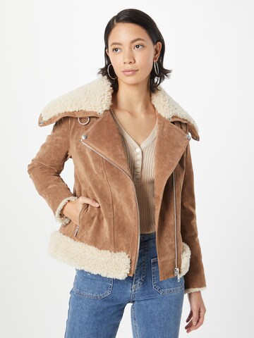 FREAKY NATION Between-Season Jacket 'Healy' in Brown: front