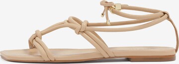 Kazar Strap Sandals in Beige: front