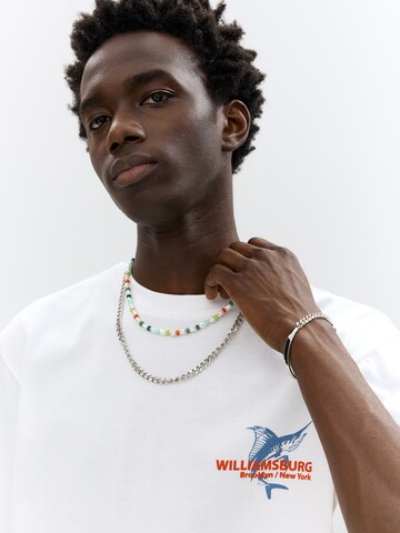 Tricou 'SWORDFISH' de la Pull&Bear pe alb