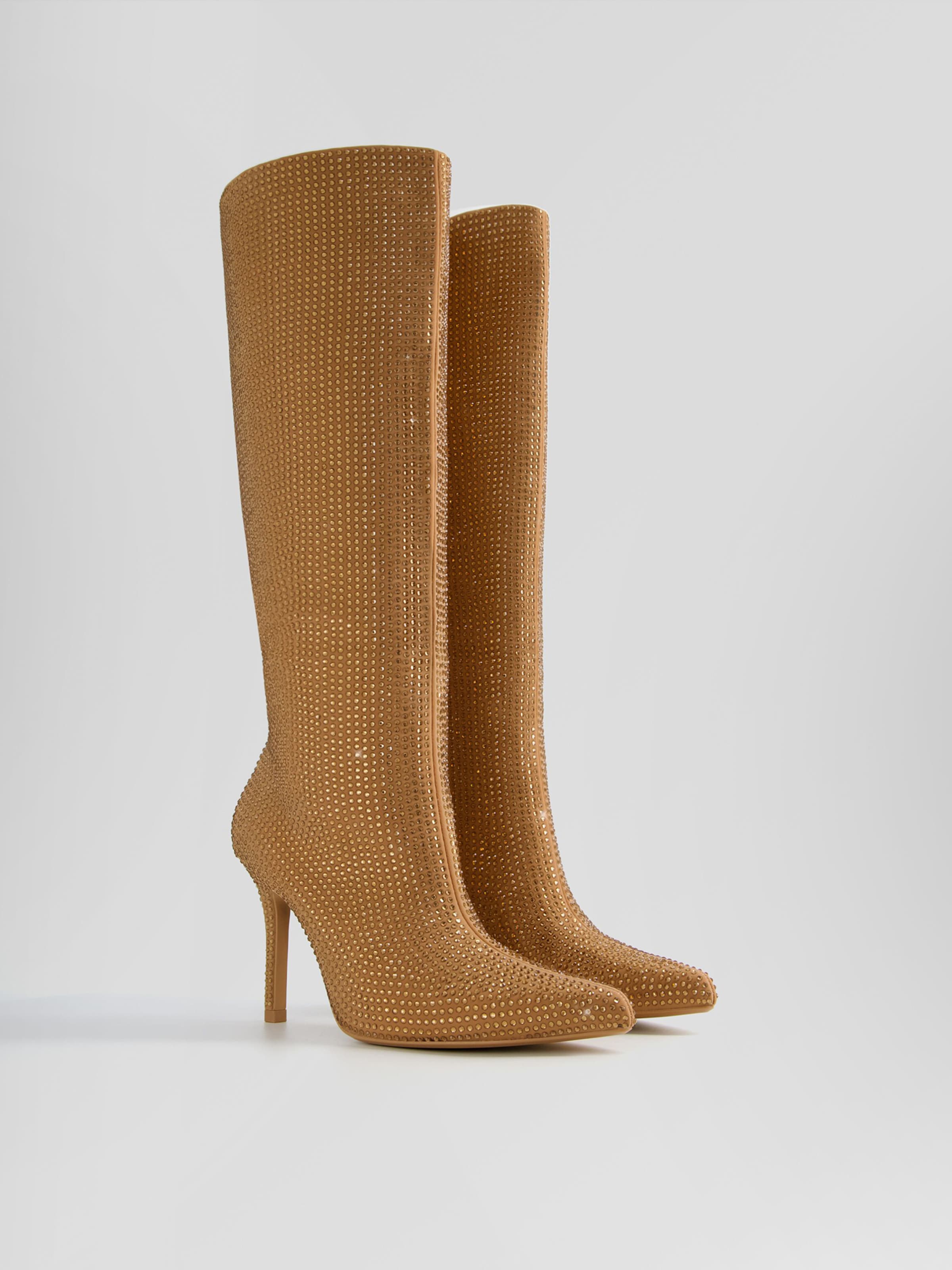 Bottes Bershka en Beige ABOUT YOU