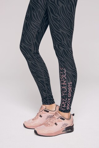 Soccx Skinny Leggings 'Free Yourself' in Schwarz