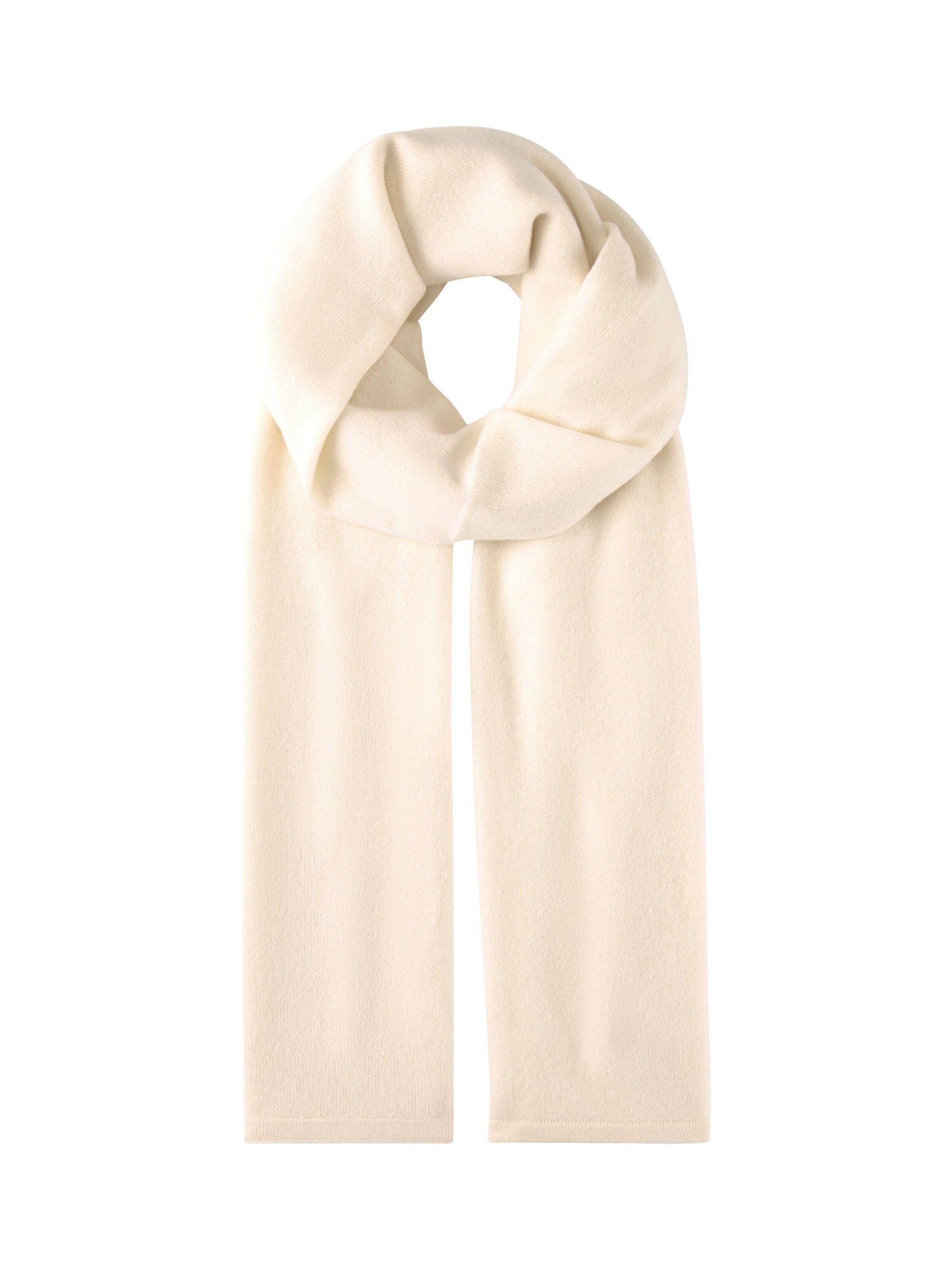FALKE Scarf 'Pure Cashmere' in White: front