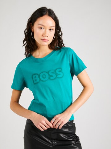 T-shirt 'Elogo 5' BOSS en vert : devant