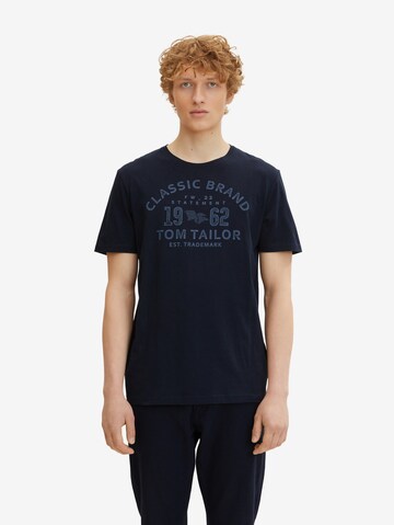 T-Shirt TOM TAILOR en bleu : devant