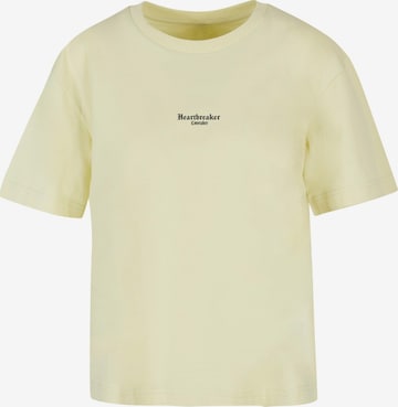 Miss Tee Shirt 'Heartbreaker Lovetaker' in Yellow: front