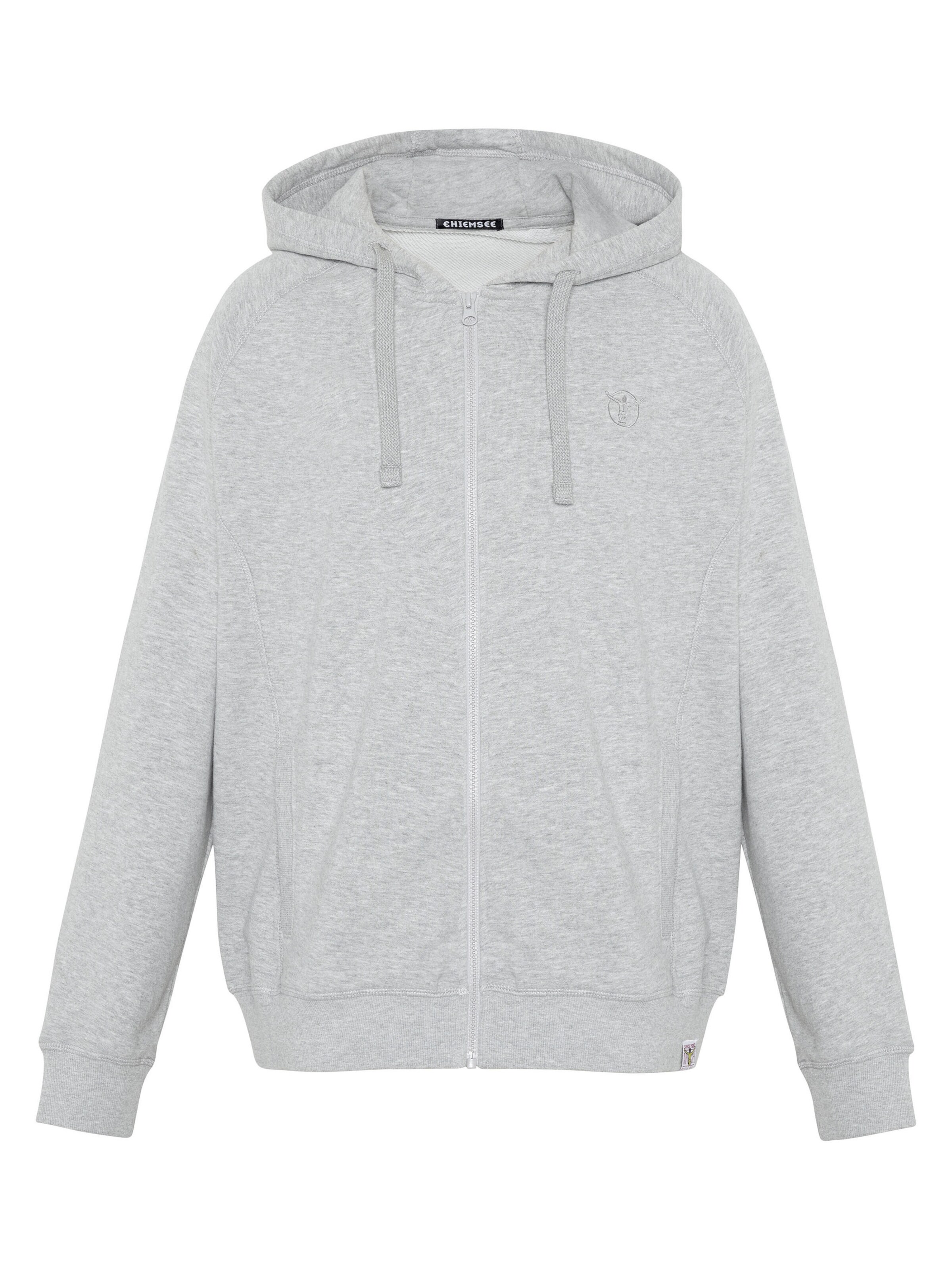 CHIEMSEE Zip-Up Hoodie in Grey: front