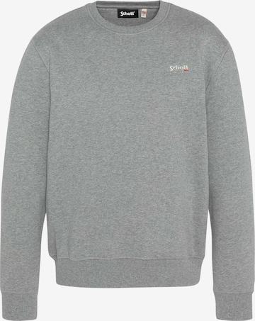 Sweat-shirt Schott NYC en gris : devant