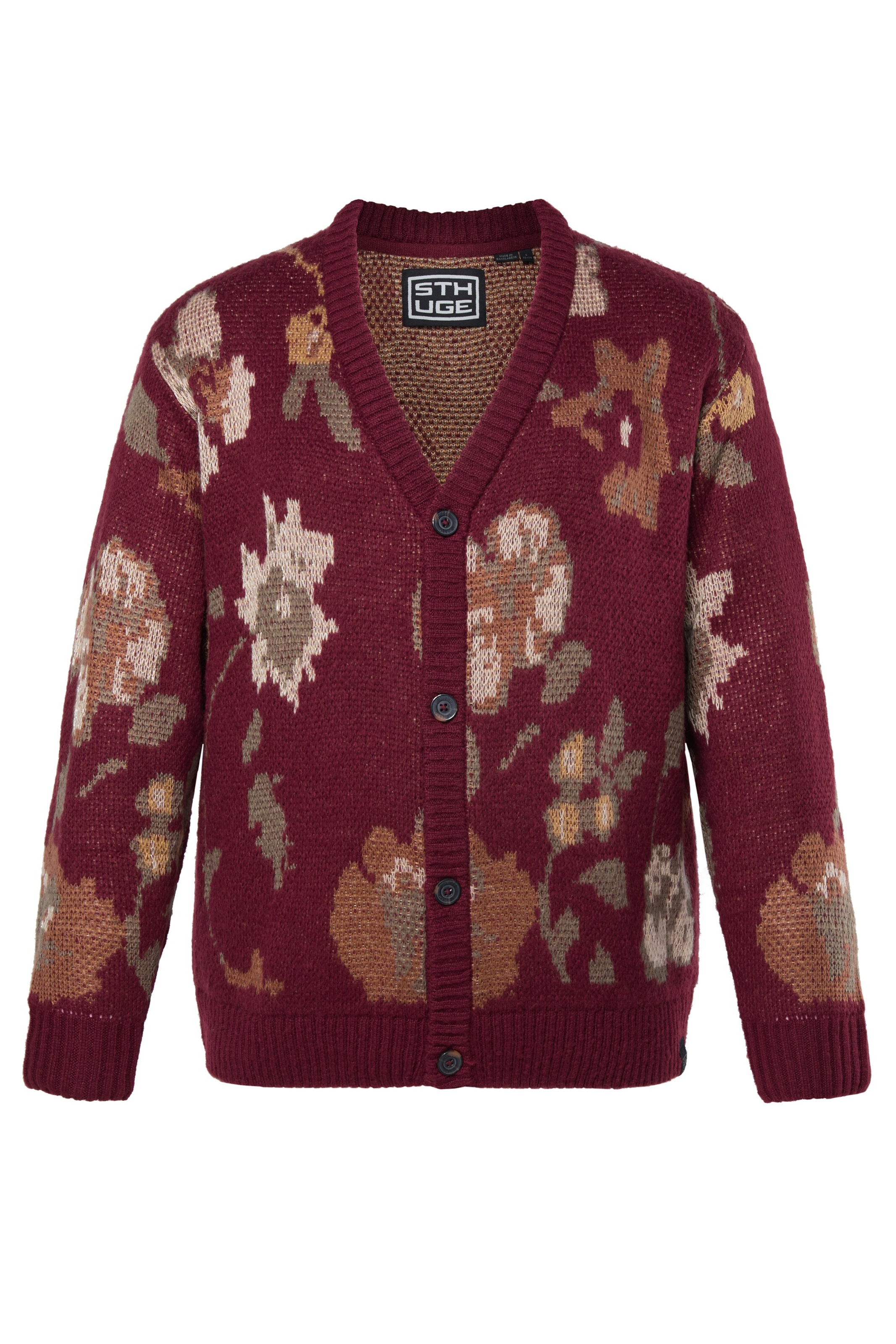 STHUGE Strickjacke in Rot: Vorderseite