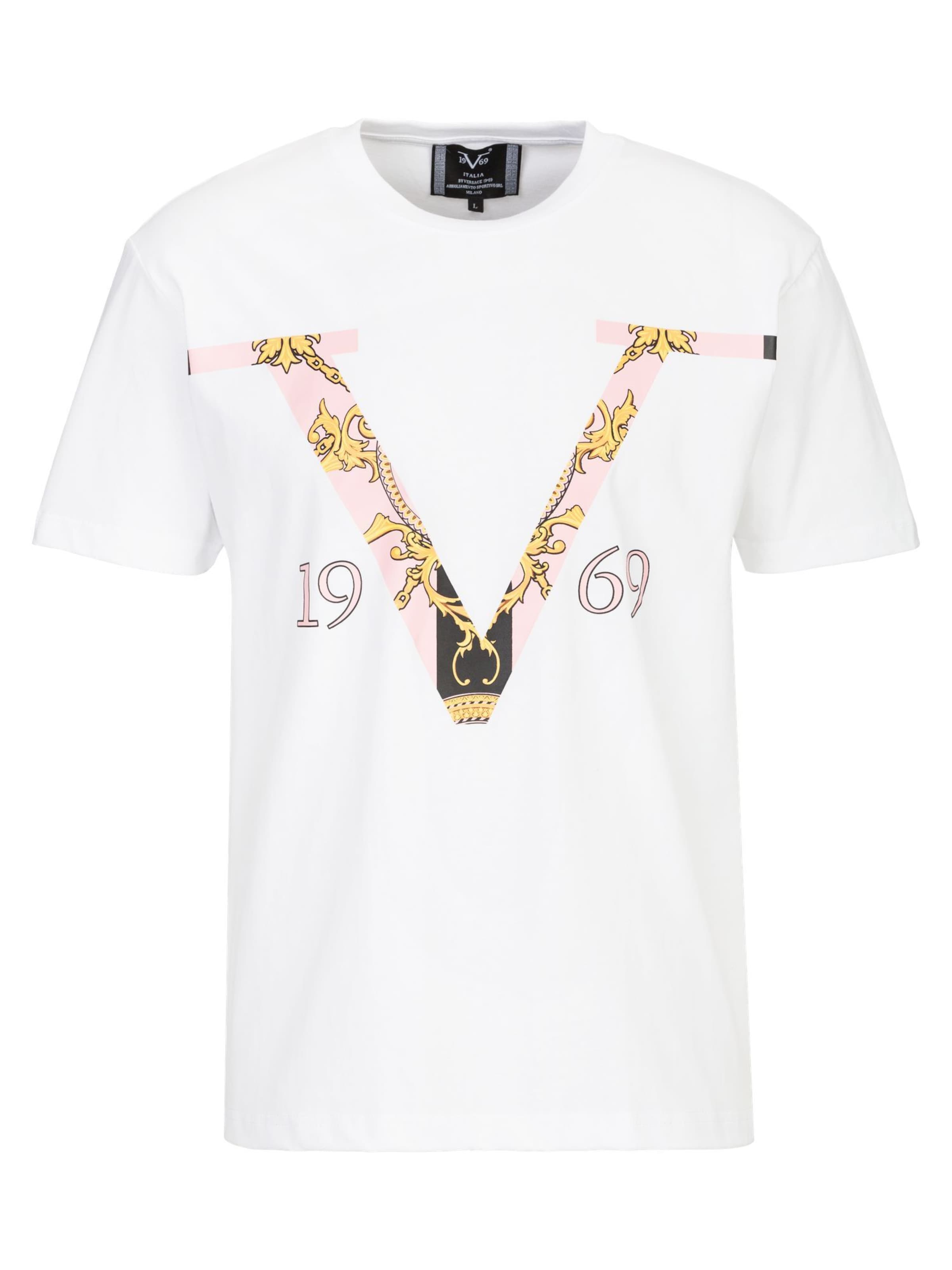 19V69 ITALIA Shirt 'Kiano' in Beige / Black / White, Item view