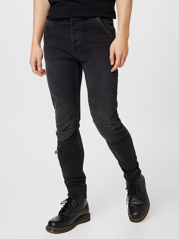 G-Star RAW - Slimfit Vaquero 'Pilot' en negro: frente