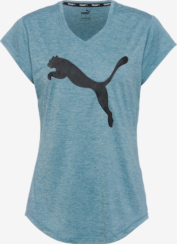 PUMA Performance Shirt 'Favorite Heather Cat' in Blue: front