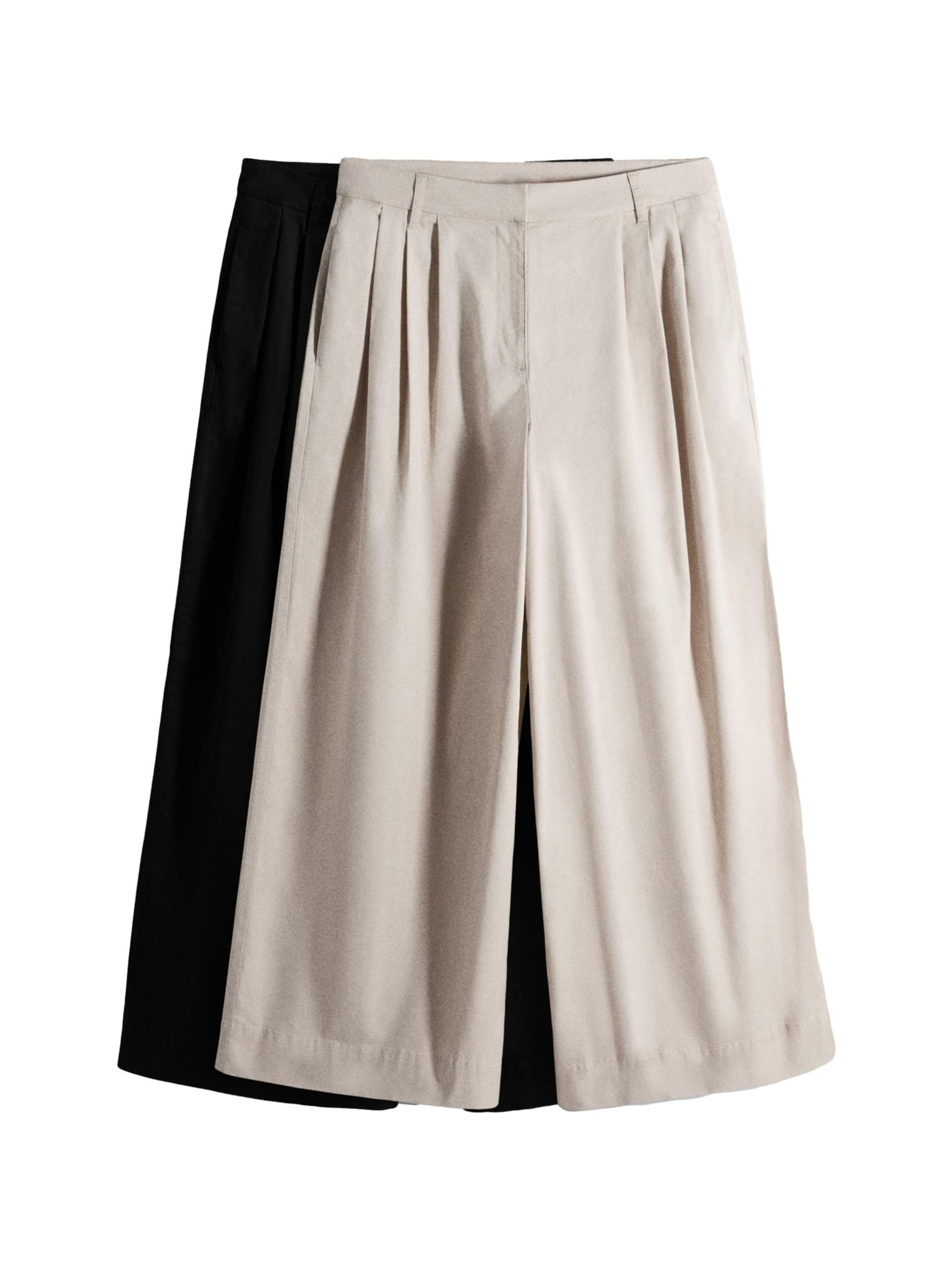 Wide leg Pantaloni con pieghe di The Set in grigio: frontale