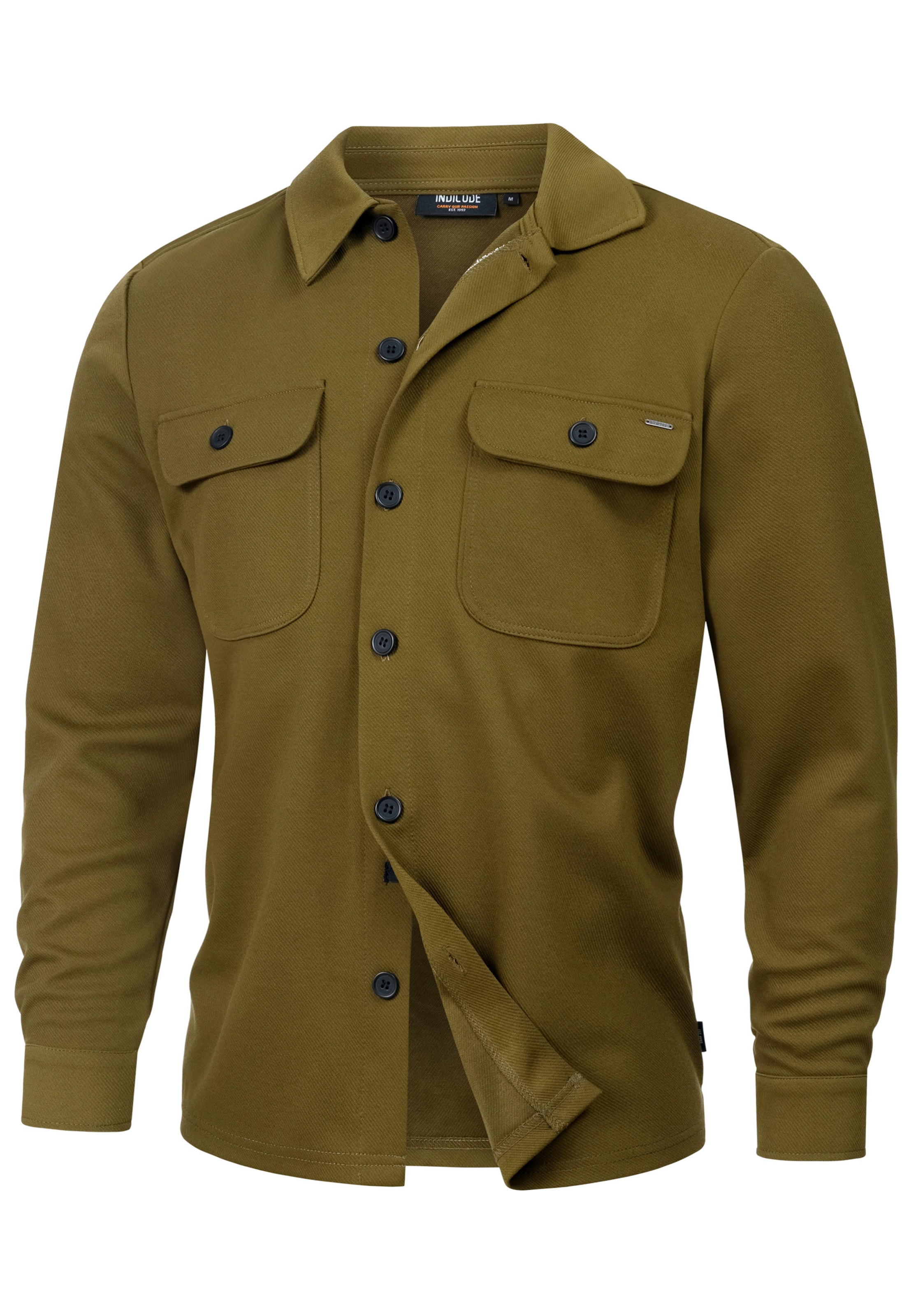 INDICODE JEANS Button Up Shirt 'Nello' in Green: front