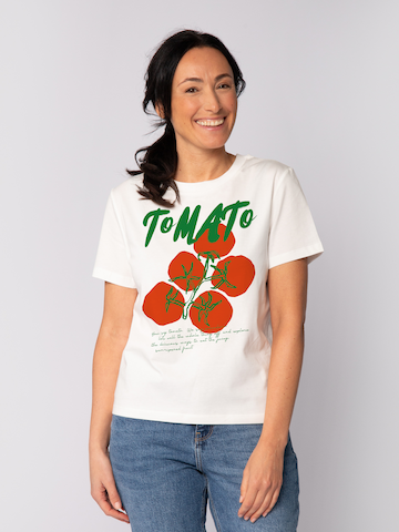 Watapparel Shirt 'Tomato' in White: front