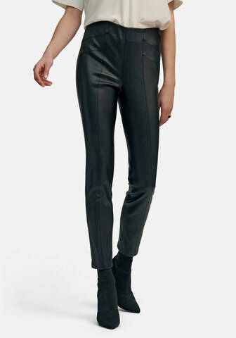 Coupe slim Pantalon Laura Biagiotti Roma en noir : devant