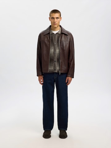 Vestes en maille 'SLHGAARD' SELECTED en marron