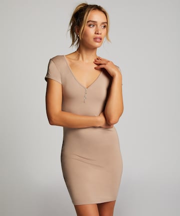 Chemise de nuit 'Henley' Hunkemöller en beige : devant