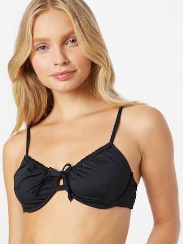 Cotton On Body - Top de bikini en negro: frente