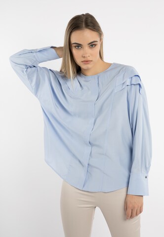 DreiMaster Klassik Blouse in Blauw: voorkant