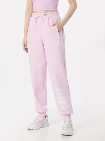 ADIDAS ORIGINALS Zúžený Kalhoty 'Multiple Logo' – pink: přední strana