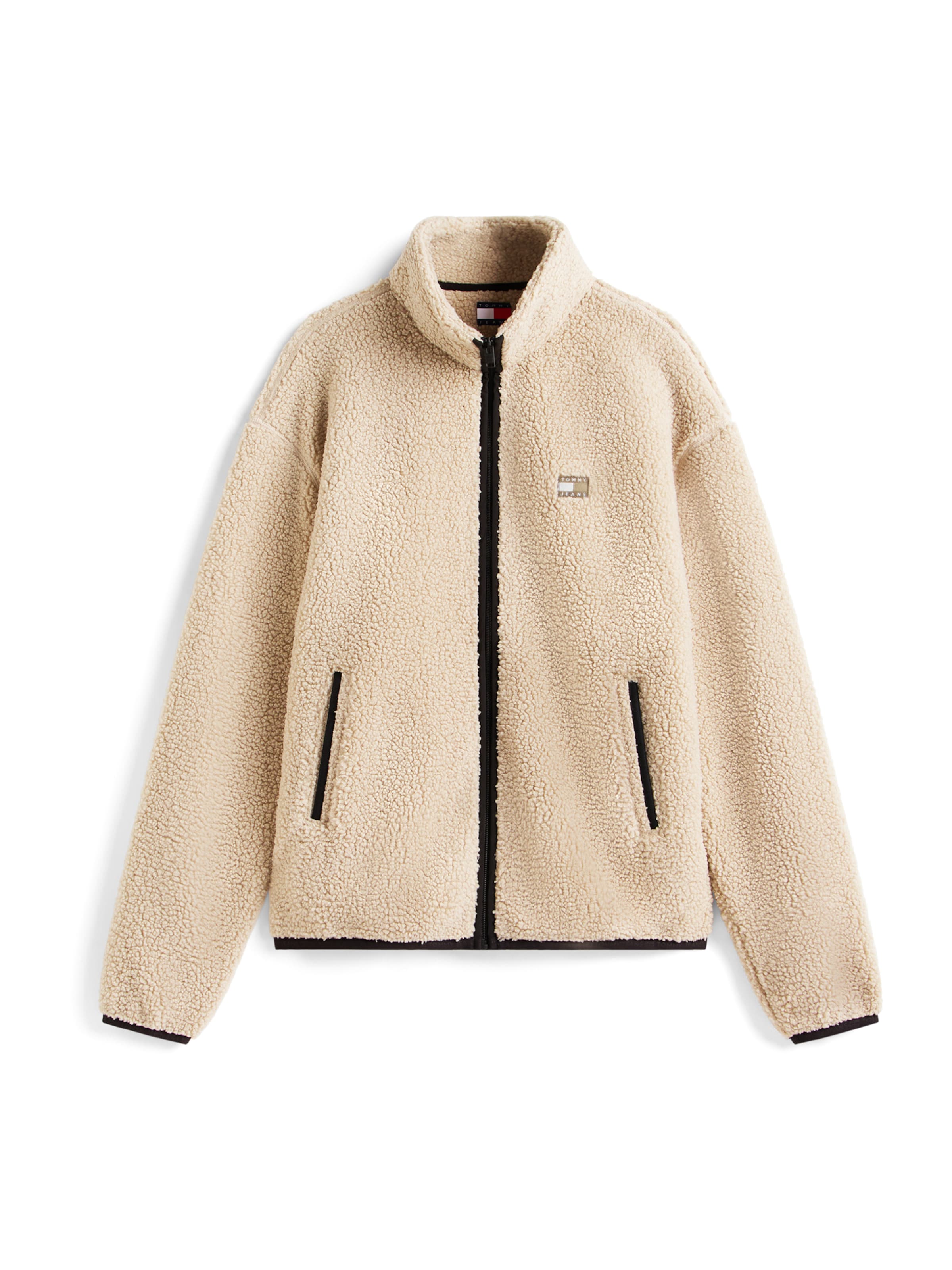 Tommy Jeans Φθινοπωρινό και ανοιξιάτικο μπουφάν σε μπεζ: μπροστά