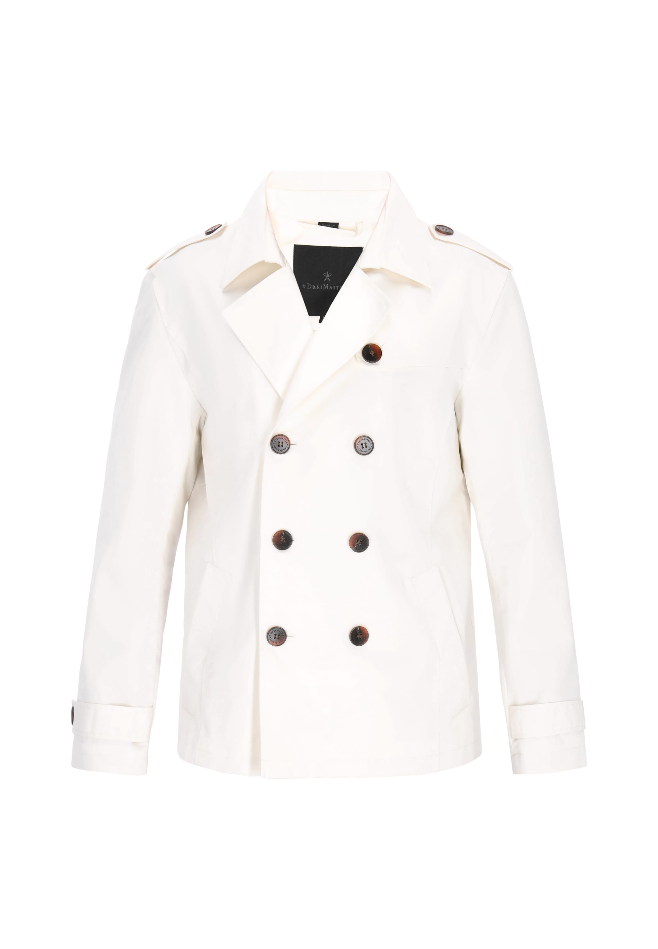 DreiMaster Klassik - Sobretudo meia-estação em branco: frente