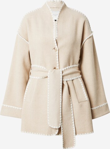 Neo Noir Between-Season Jacket in Beige: front