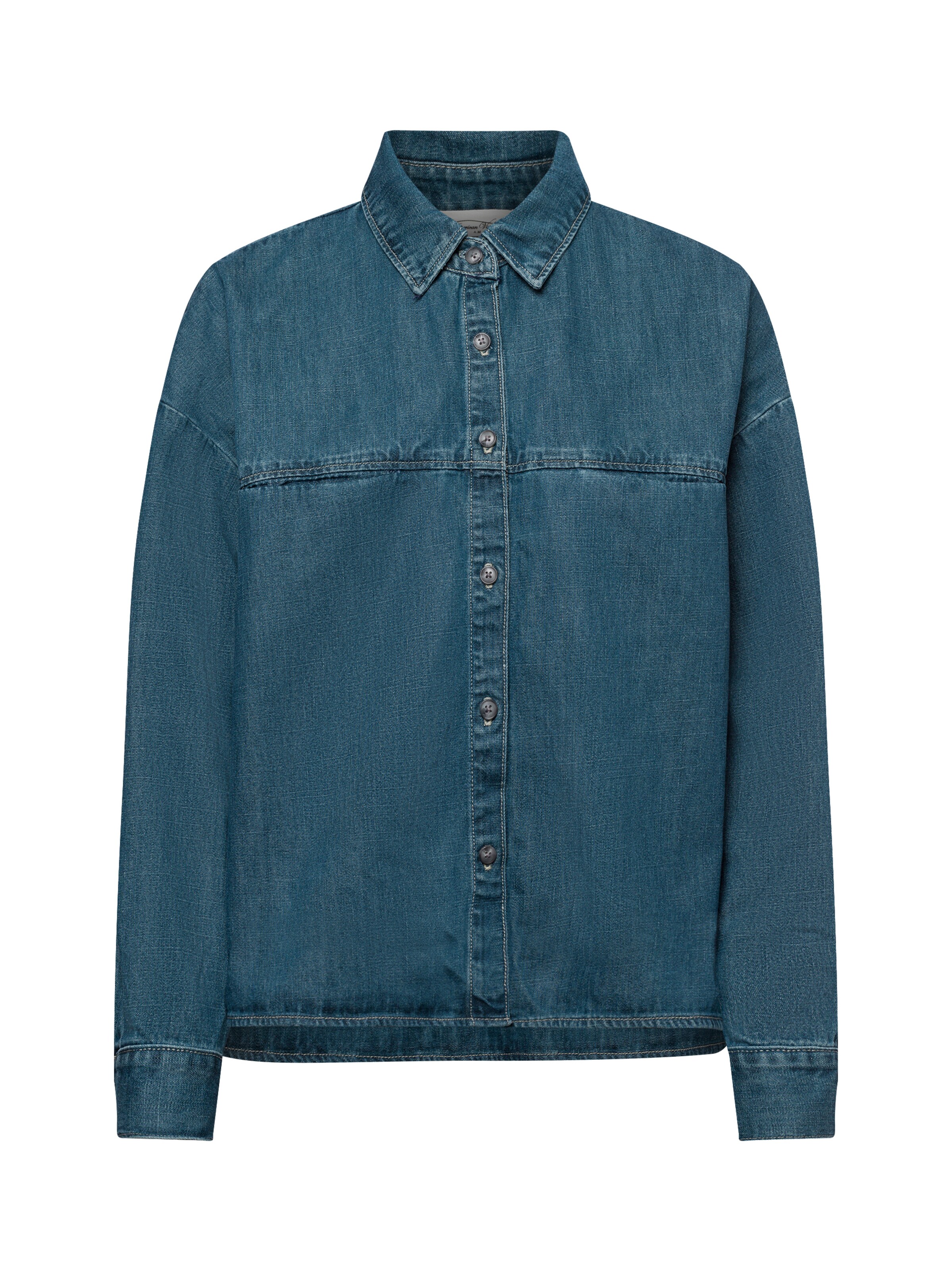 AMERICAN VINTAGE Blouse 'Ozyr' in Blauw: voorkant