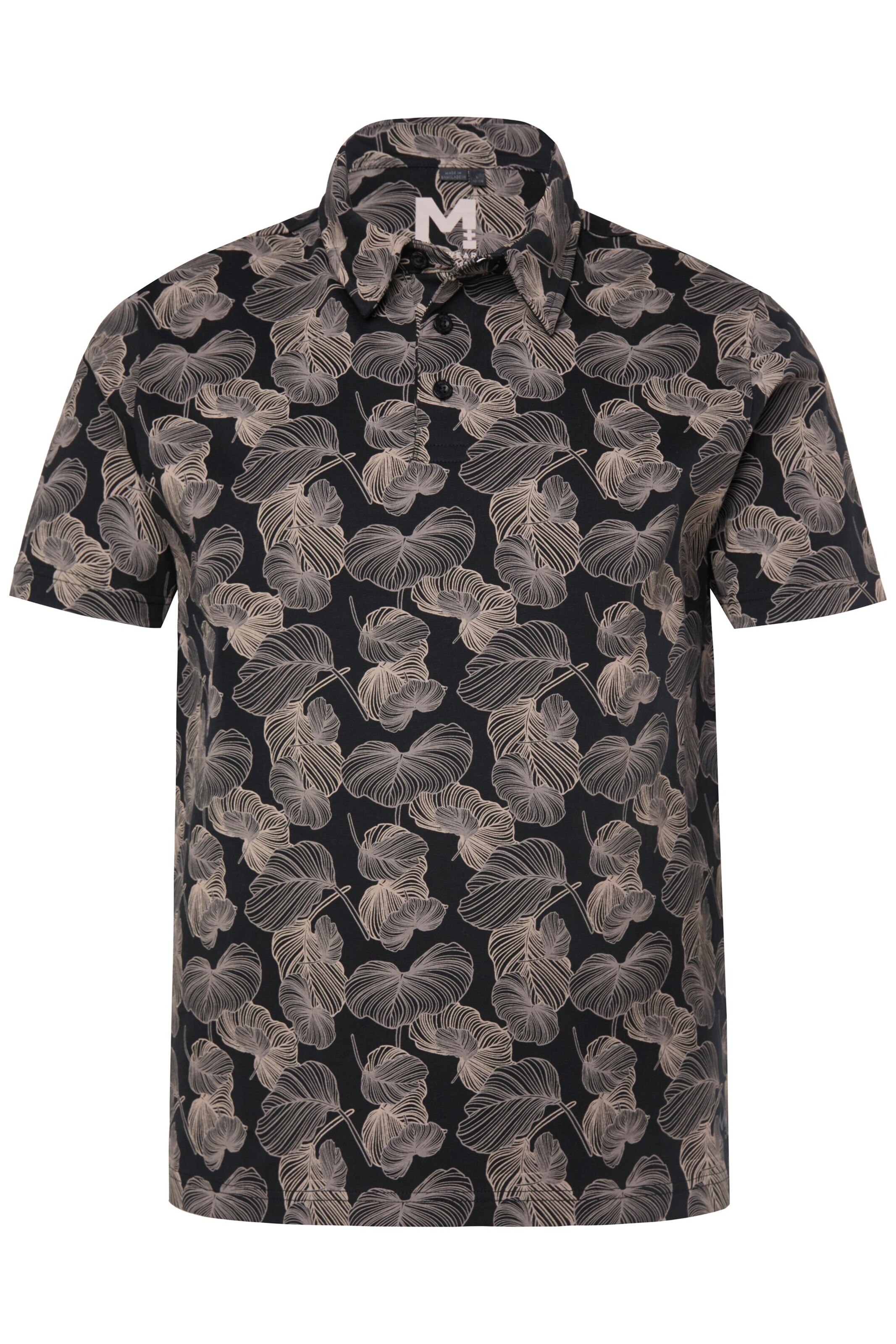 Men Plus Shirt in Zwart: voorkant