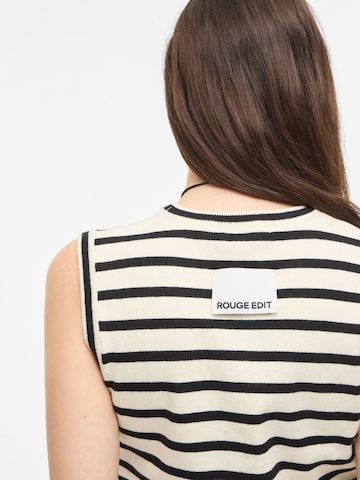 Gilet in maglia di ROUGE EDIT in bianco