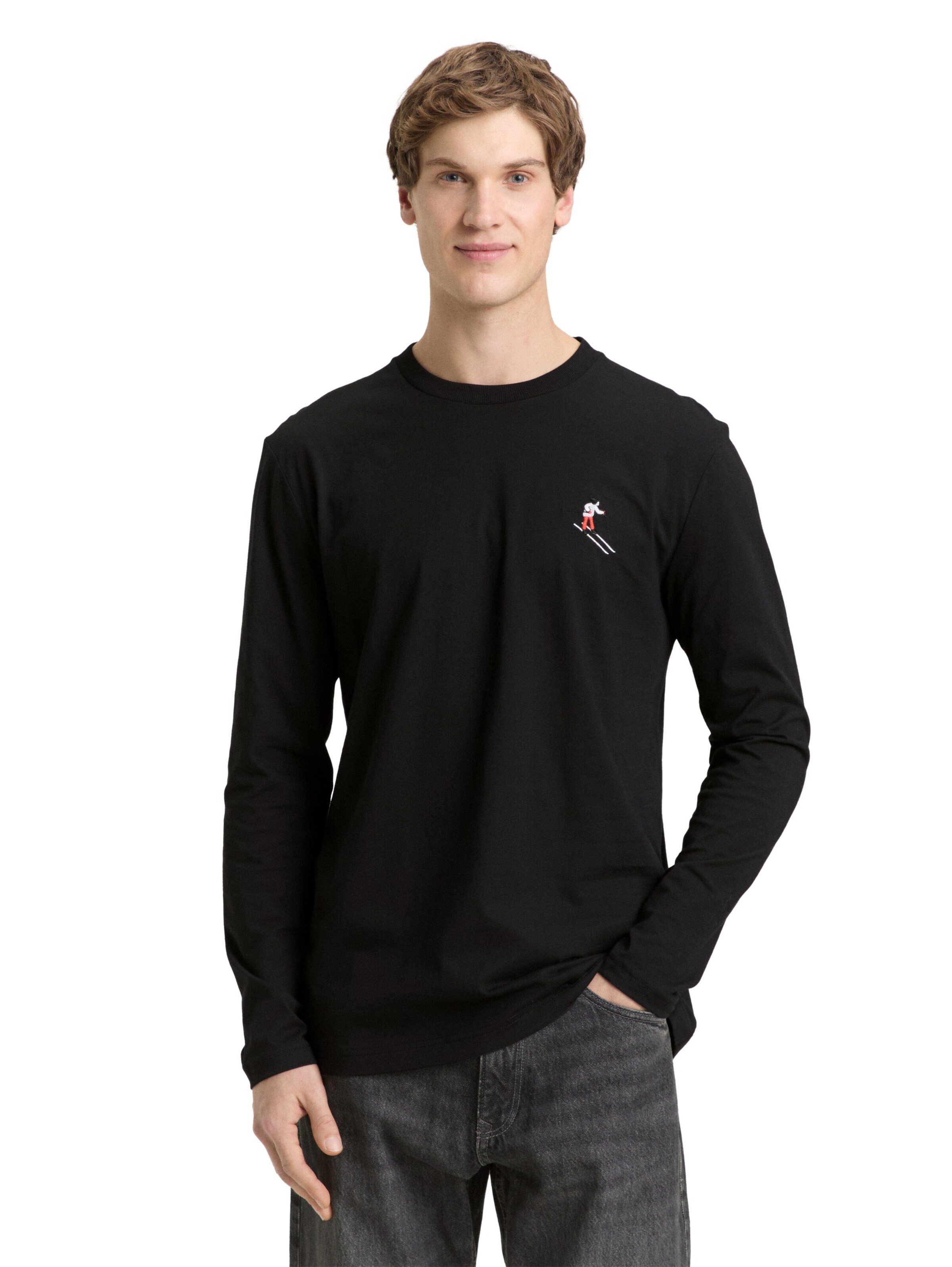 TOM TAILOR DENIM Shirt in Black: front