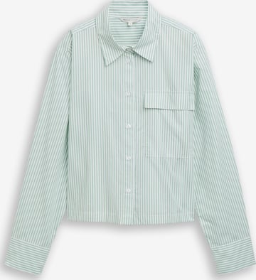 TOM TAILOR DENIM Blouse in Green: front