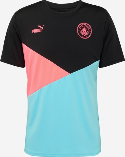 PUMA T-Shirt fonctionnel 'MCFC Poly' en bleu clair / rose / noir, Vue avec produit