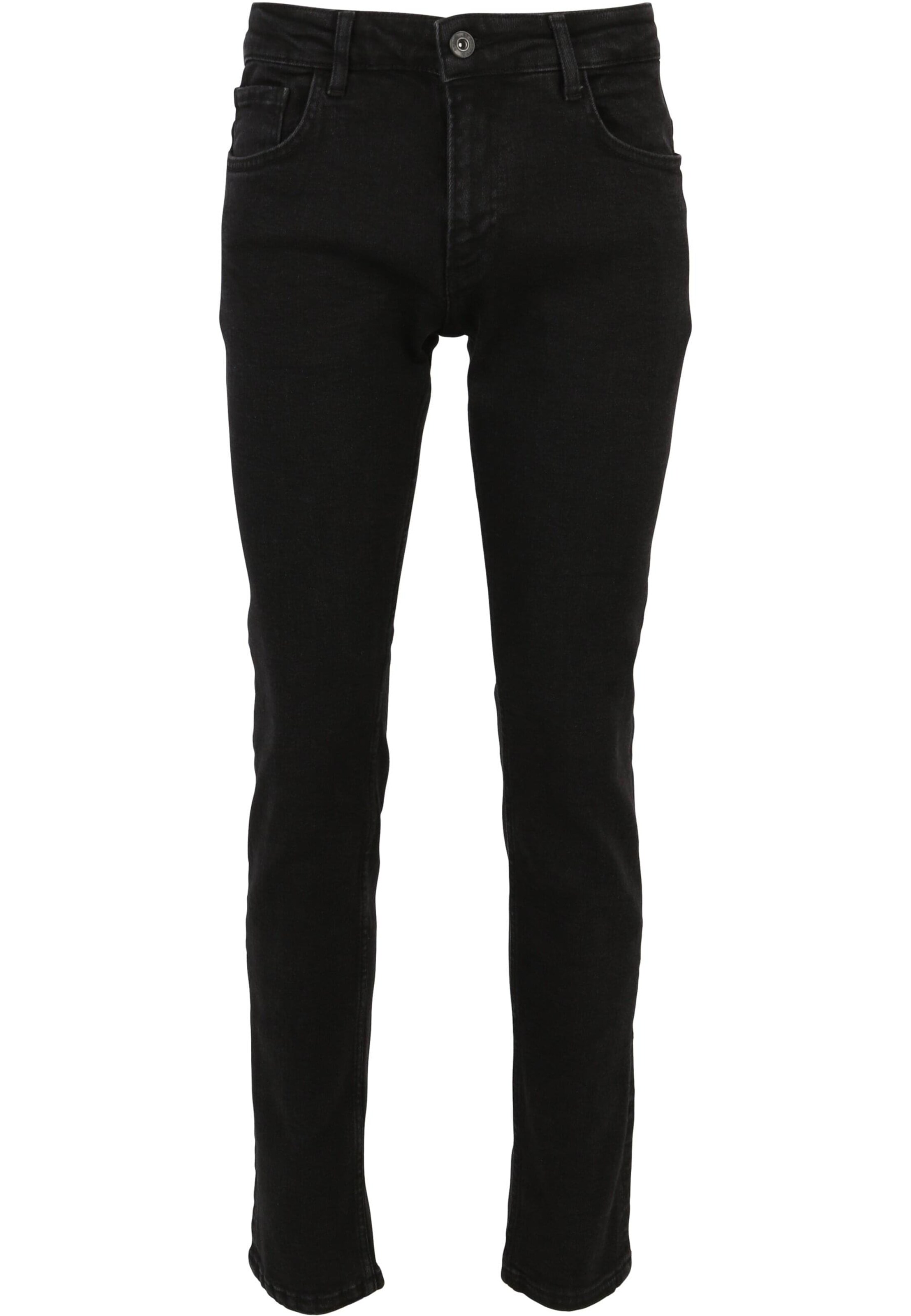 2Y Premium Regular Jeans in Schwarz: Vorderseite