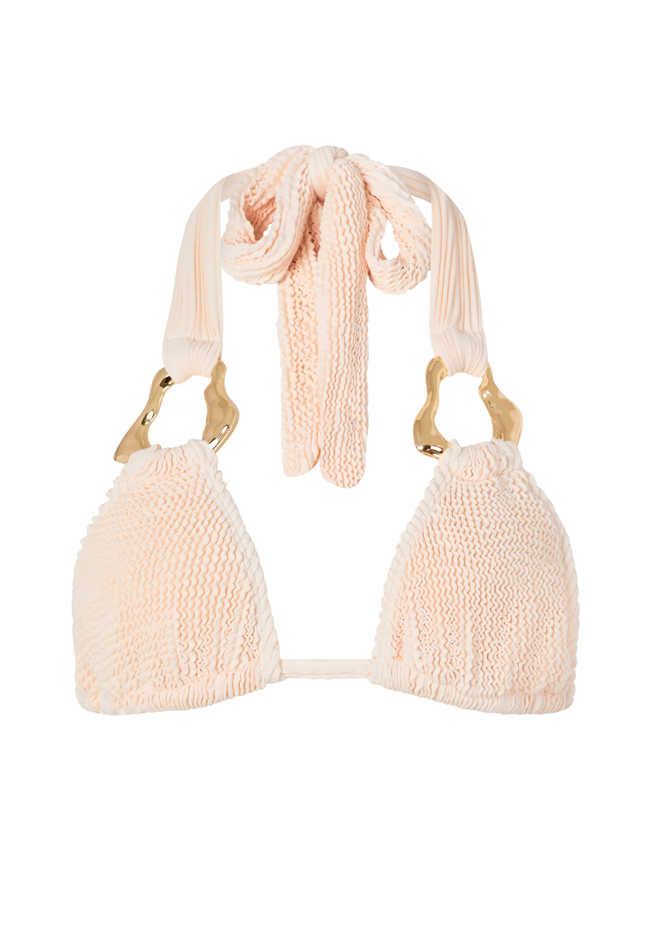 Moda Minx Triangel Bikinitop in Weiß: Vorderseite