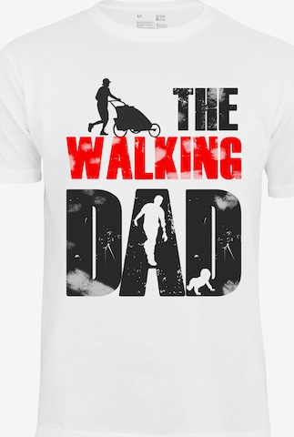 Cotton Prime T-Shirt 'The Walking Dad' in Weiß: Vorderseite