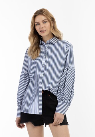 DreiMaster Vintage Blouse in Blauw: voorkant