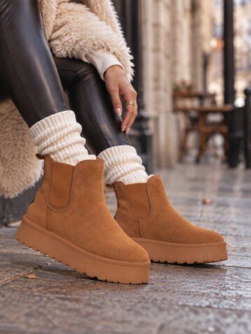 Stivale 'SALOME' di Island Boot in marrone: frontale