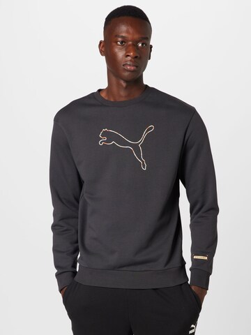 PUMA Athletic Sweatshirt in Black: front