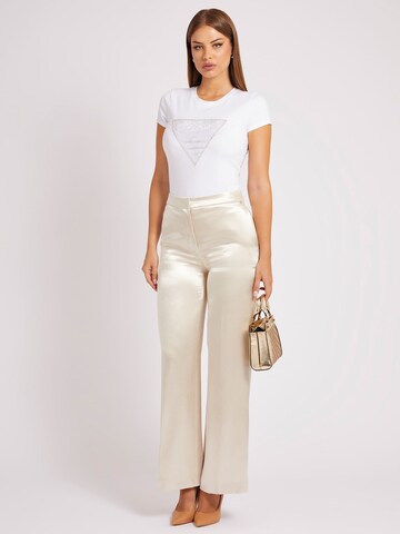 GUESS Wide Leg Hose in Beige