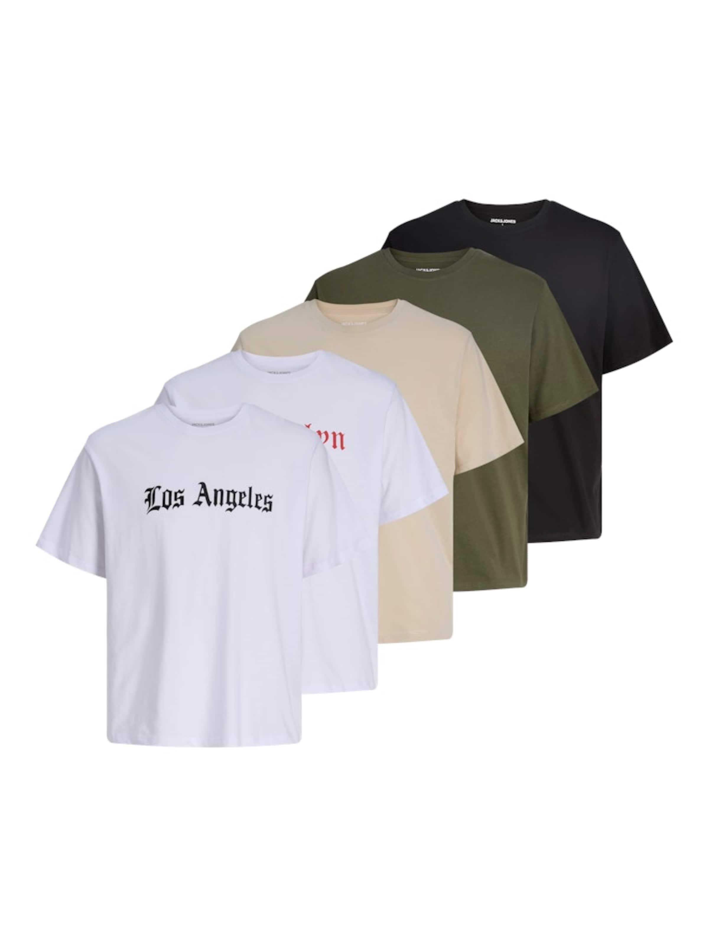 JACK & JONES - Camiseta 'JJWOLFIE' en beige: frente