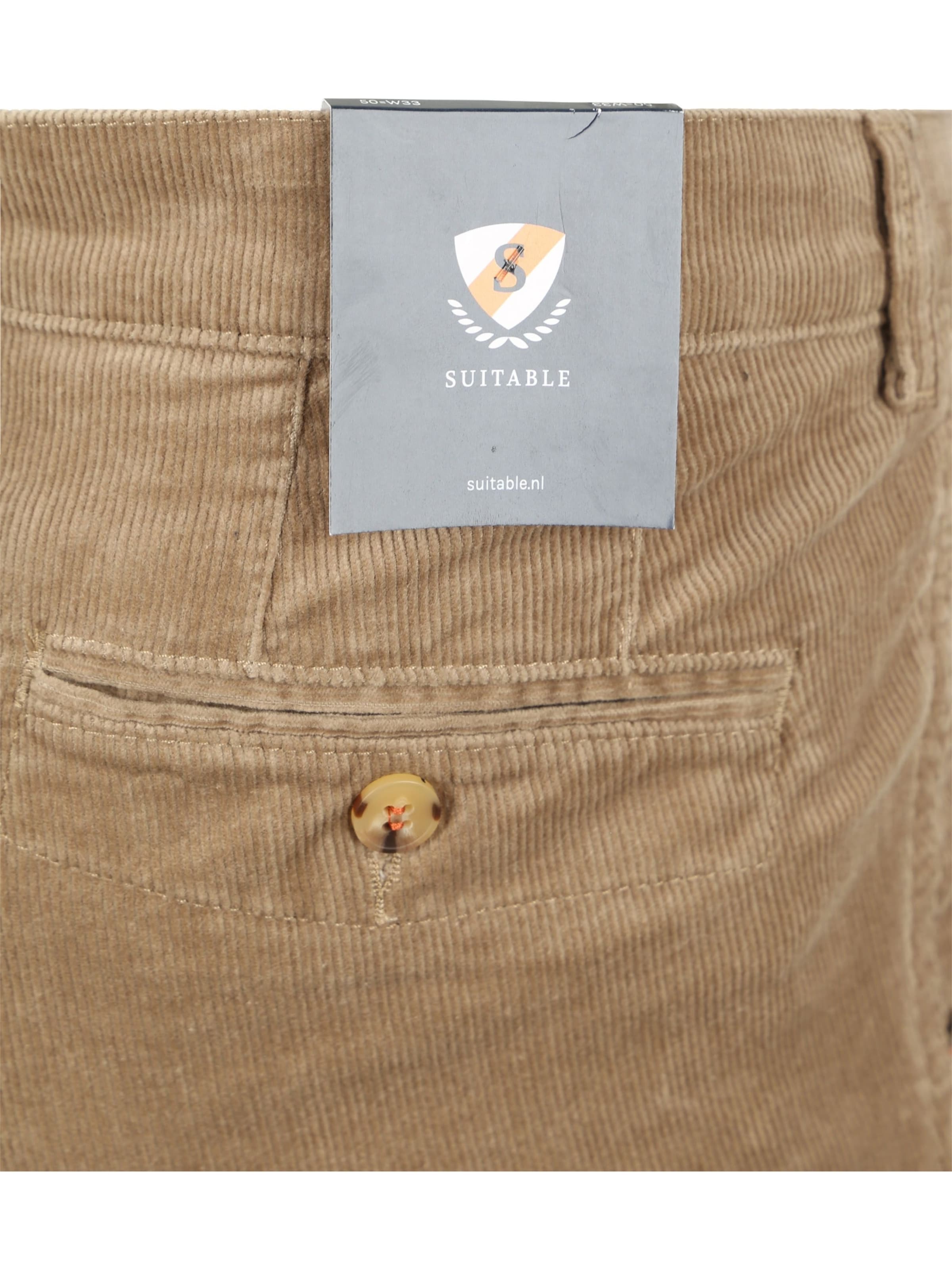 Suitable Regular Chino Pants 'Plato' in Beige