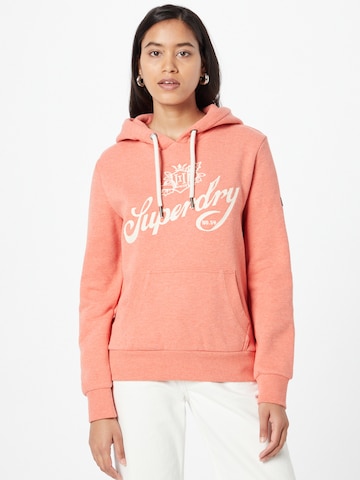 Sweat-shirt Superdry en orange : devant