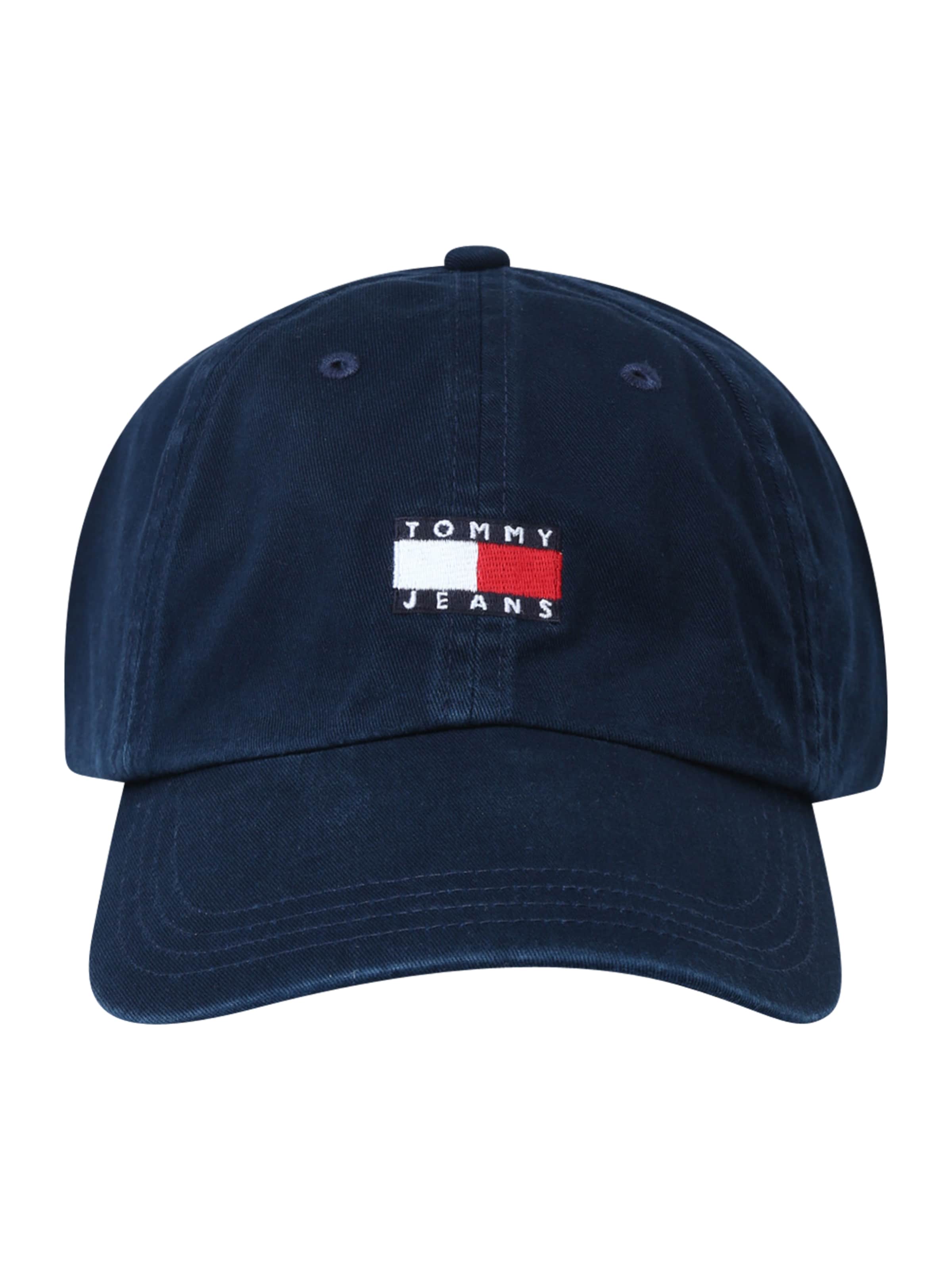 Tommy Jeans Шапка с козирка 'Heritage' в синьо: отпред